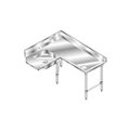 Aero Aerospec SS NSF Soiled Corner w/ Right Drainboard - 48 x 60 2SDC-R-48